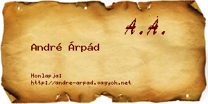 André Árpád névjegykártya